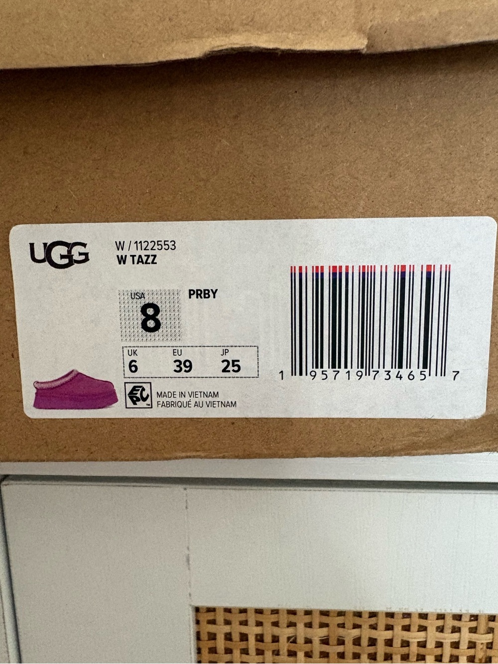 NWT UGG Tazz Platform Slipper Clogs - Purple Ruby- Size 8 - Picture 2 of 15